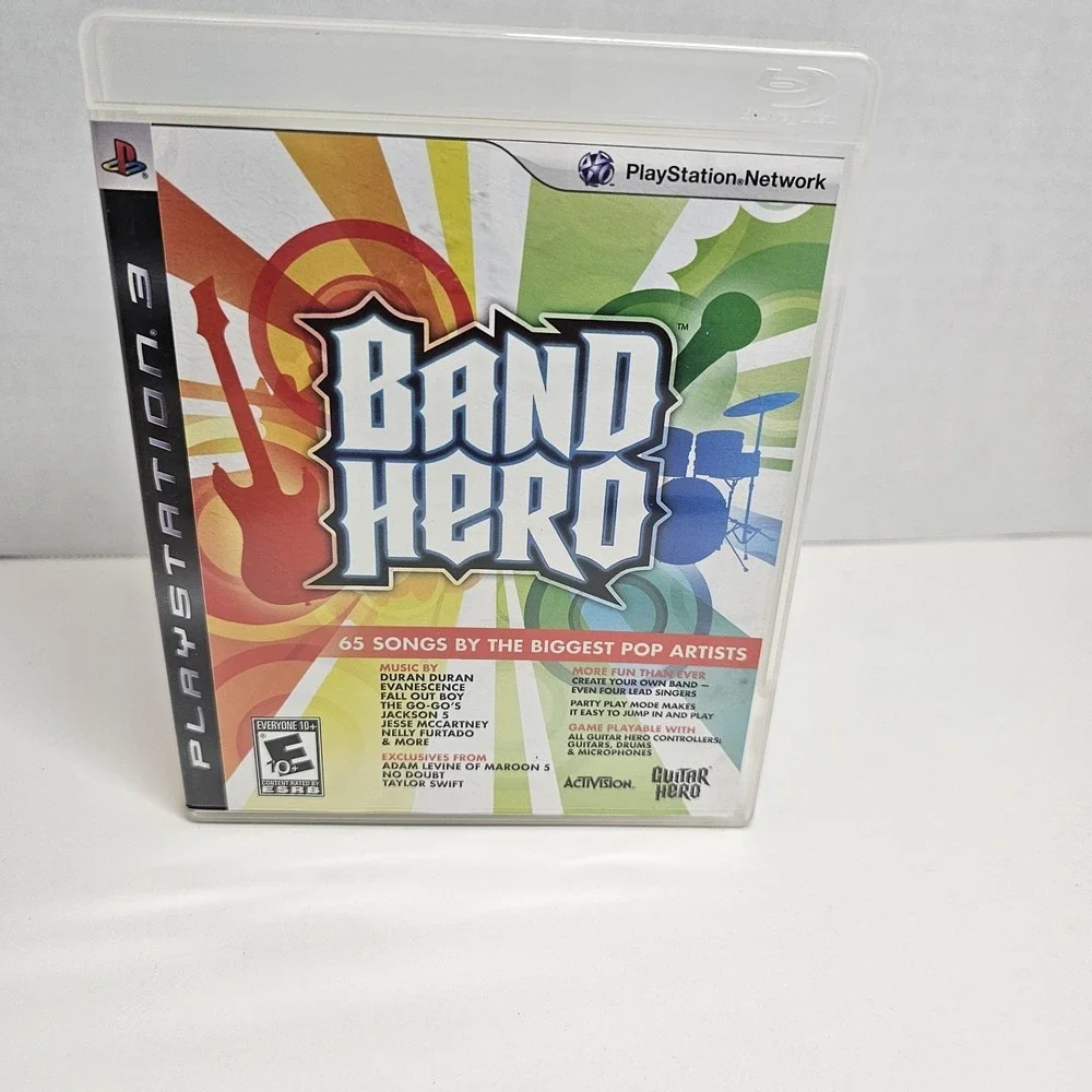 PS3 BAND HERO Video‎ GAME w/case no-guitar sony PS3, 2009 CIB